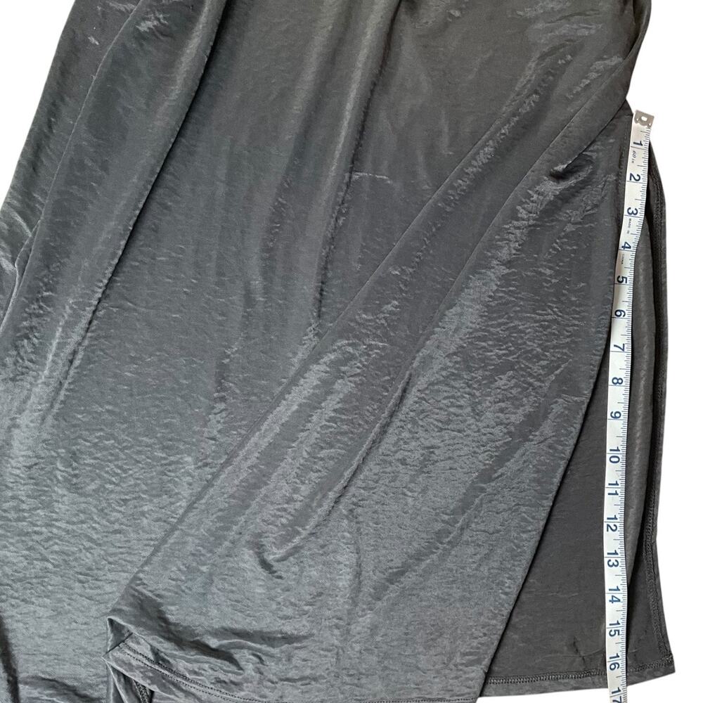 Y2K Evening Bar III Gray Cowl Neck Slip Dress Medium NWT Satin Minimalist Maxi - Picture 8 of 11